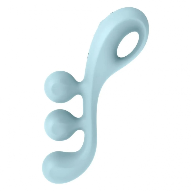 Вибратор с шариками "Satisfyer Tri Ball 2" супер гибкий, голубой 